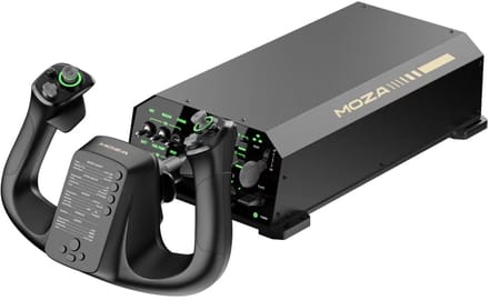 MOZA MFY Yoke + AY210 Force Feedback Yoke Base – Complete Flight Simulator Set voor PC – 9Nm FFB – Microsoft Flight Simulator & X-Plane