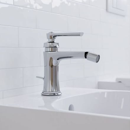 Steinberg series 350 bidet single lever mixer, with drain set 350 1300