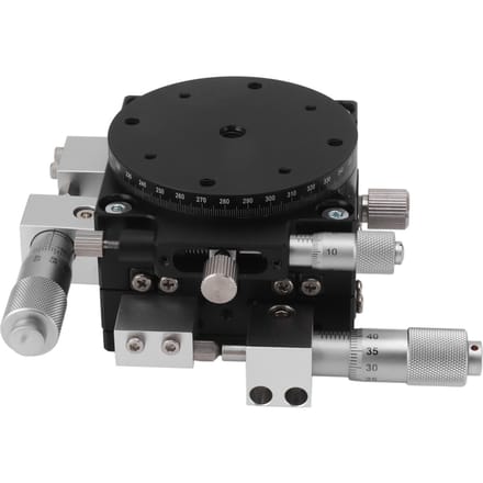 Handmatige Lineaire Positioneringstafel XYR 3 Assen Micrometer Verstelbaar Lager Afstemplatform Schuivend black