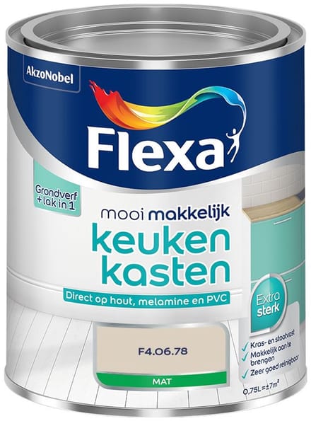 Flexa - Mooi Makkelijk Keukenkasten Mat - F4.06.78 - Mengverf - 750 Ml
