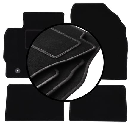 Complete set veloursmatten voor: Toyota Auris II hatchback, stationwagen (2012-2018)