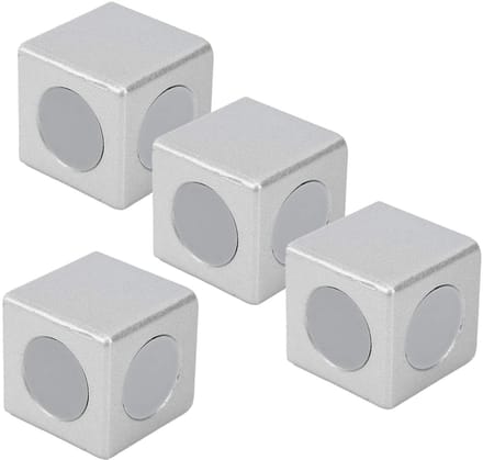 Dailygoods - Cube de Support D'angle 4 Stuks voor Aluminium Profielen