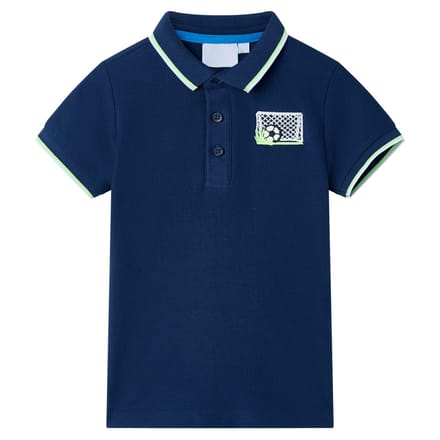 vidaXL Kinderpoloshirt 128 marineblauw