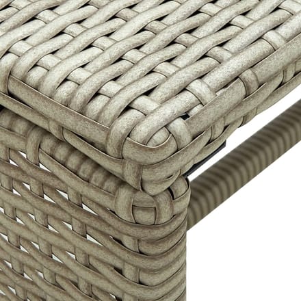 vidaXL - Salontafel - 70x40x38 - cm - poly - rattan - beige