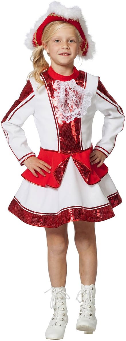 Fancy Rood Witte Dansmarieke - Meisje