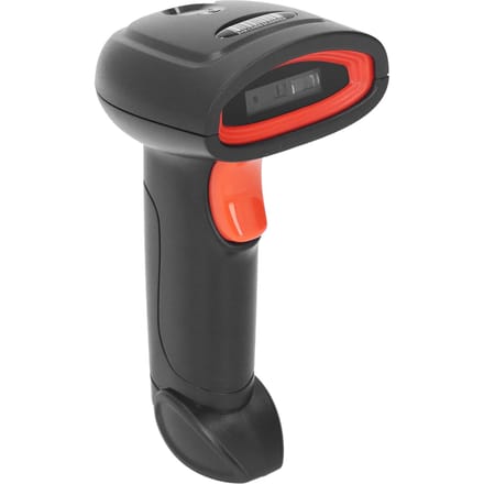 Scanner de codes-barres 1D 2,4 GHz sans fil et Bluetooth Décodage rapide Scan précis Lecteur de codes-barres CCD portable black