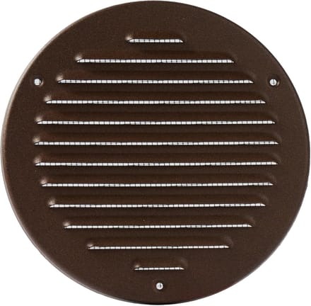 Ventilatierooster - Rond rooster - Binnenklimaat verbeteren - Geïntegreerd muggennet - 152 cm diameter - Bruin