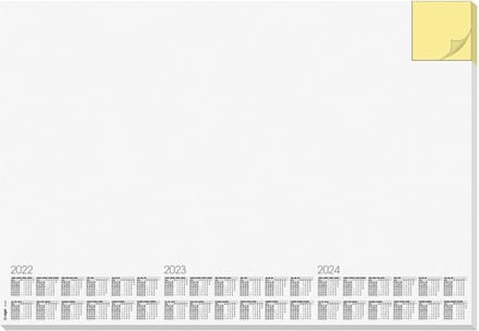 Bureau onderlegger - 59.5 x 41 cm - Kalender 2019/2020/2020 - 30 vellen