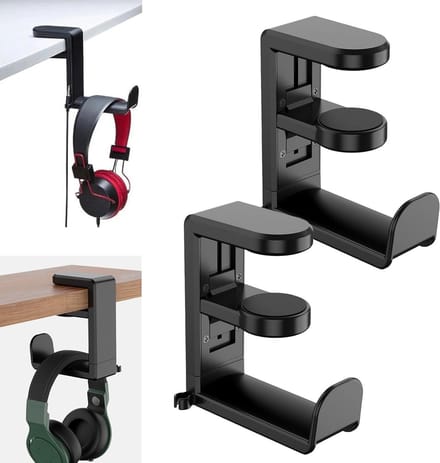 2x Universele Hoofdtelefoonstandaard met 360° Draaibare Houder voor Bureau