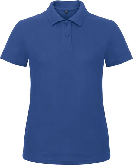 Dames Polo ID.001 Kobaltblauw merk B&C maat M