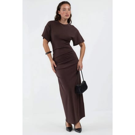 Effen Mouwloze Bodycon Midi Jurk