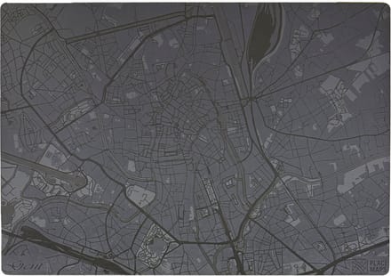 Place Maps Placemat Stadskaart Amsterdam - Kunstleer - Champagne - 1 Stuk