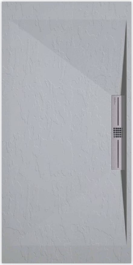 Sanifun douchebak Stone Side Gray 7035 Slate 1000 x 900 S