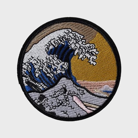 Patchy® – De Grote Golf van Kanagawa Strijkpatch - Strijkapplicatie - Strijkembleem - Embleem - Patches (WOP)