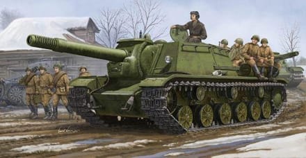 Trumpeter Modelbouwpakket Auto - 01571 Soviet SU-152 - Self-propelled Heavy Howitzer Plastic - 1:35 - Modelbouw