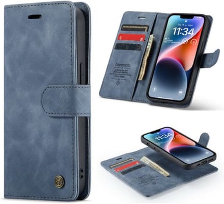 Cityhoesje â“ Bookcase 2in1 â“ Geschikt voor Samsung A15 â“ Incl. Pasjeshouder-Grijs