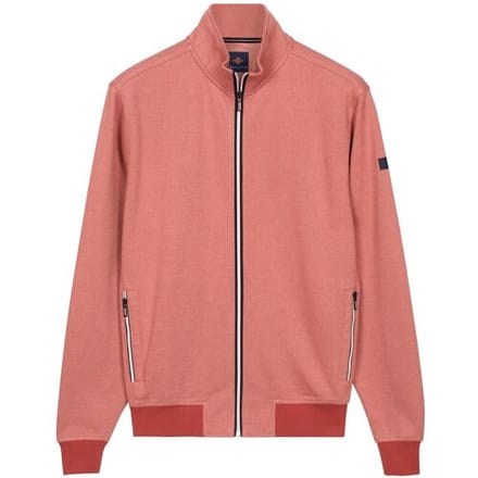 Baileys Vest Sweat Texture Zip Yarn Dyed Jacquard Interlock Dusty Rose / male