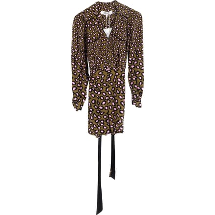 Diane Von Furstenberg Ella Playsuit met wikkeleffect en luipaardprint in veelkleurige viscose