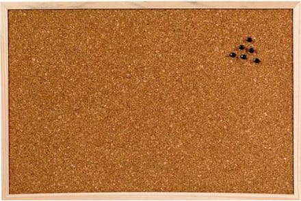Rayher hobby materialen - Prikbord - Met houten lijst - Kurk - 60 x 45 cm