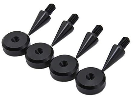 Aluminium Luidspreker Spikes M8 - 20mm Onderleggers (4 stuks)