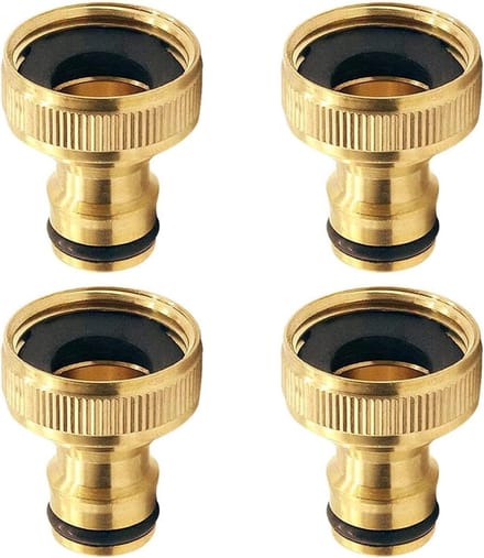 3/4 inch binnendraad messing 4 stuks messing slangaansluiting, 3/4 inch tuinslang snelkoppeling adapter, tuinslang koppeling, slangkoppeling