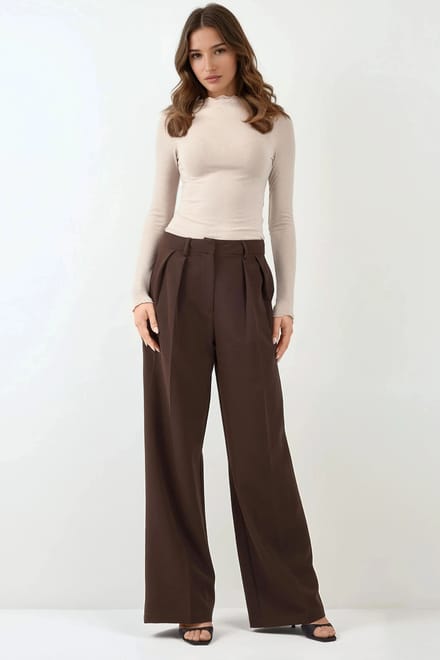 Textuur Crew Neck Lange Mouwen Top