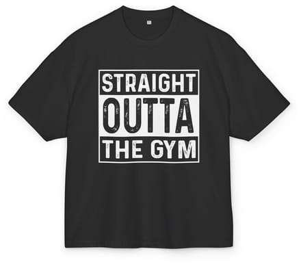 T-shirt met Gym Prints - Oversized - 100% katoen - S