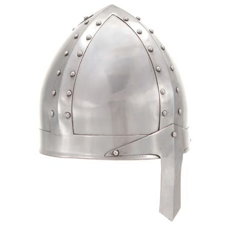 Casque de Chevalier Médiéval Réplique Antique LARP Acier Argenté white