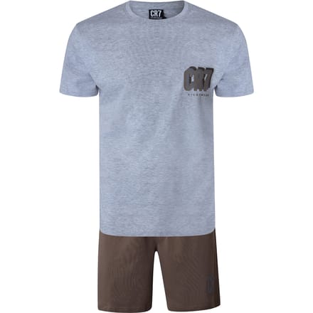 CR7 Heren Pyjama volwassenen kort (Grijs/Bruin)