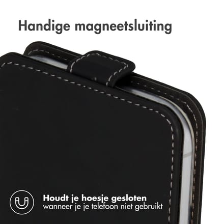 Accezz Hoesje - Geschikt voor Apple iPhone 16 Pro Max - Flipcase - Zwart