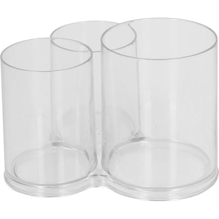 Doorzichtige Ronde Plastic Make-up Container Transparante Cilinder Make-up Kwasten Houder Organizer white