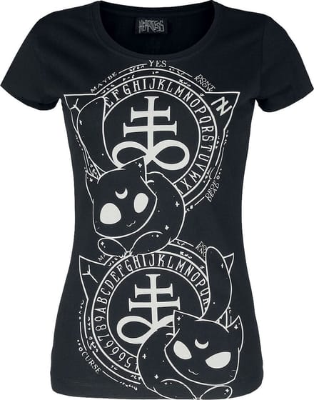 Heartless Dames Tshirt -L- CAT CRAFT Zwart
