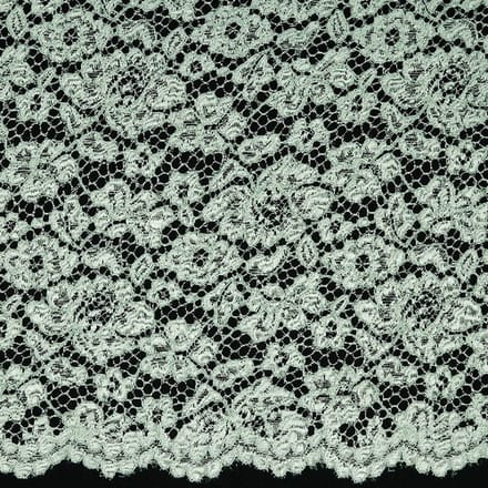 10 meter kant stof - Licht groen - 145cm breed