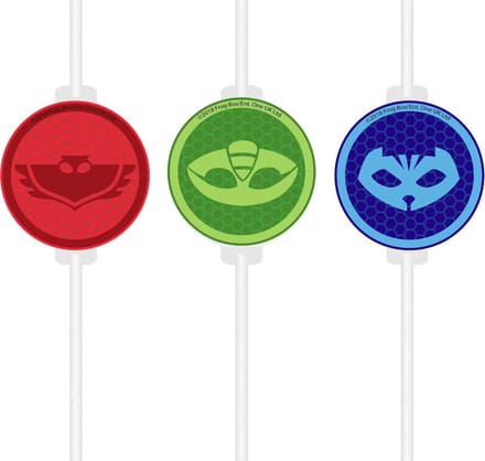 Pj Masks Papieren Rietjes 4st