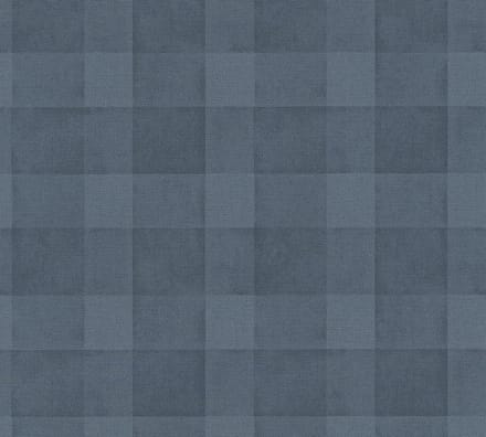 RUITEN BEHANG | Geblokt - Blauw - A.S. Création Natural Living D`eco