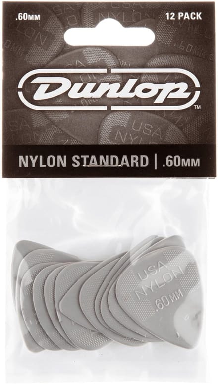Dunlop Nylon Standard .60 Plectrum 12-Pack - Plectra