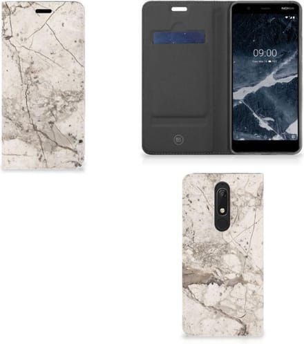 Nokia 5.1 (2018) Standcase Marmer Beige