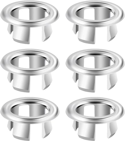Wastafel Overloop Ring - Afdekking Accessoires - Badkamer Keuken - Universele Pasvorm - 30 mm Diameter - Zilver