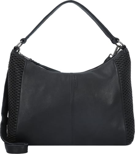 FREDsBRUDER Leren Schoudertas MY Hobo Bag Black Zwart