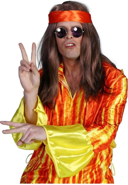 Lange Pruik - Hippie kostuum pruik voor carnaval