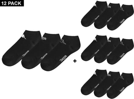 Kappa - Logo Trex 12-Pack - 12-Pack sokken - 35 - 38 - Zwart