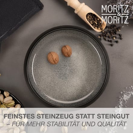 Moritz & Moritz SOLID Serveerschaal - grote Saladschaal Steengoed - Grijs