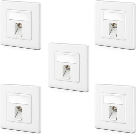 CAT7 Netwerkcontactdoos met Keystone-Modules - LAN Aansluitdoos voor Datakabels