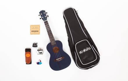 Donker Blauwe Tenor Ukelele, volledig pakket