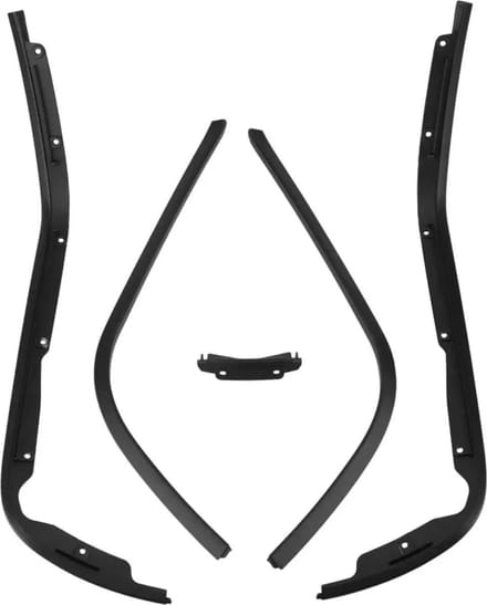 Sierlijst set Vespa Sprint & Primavera zwart beenschild + treeplank