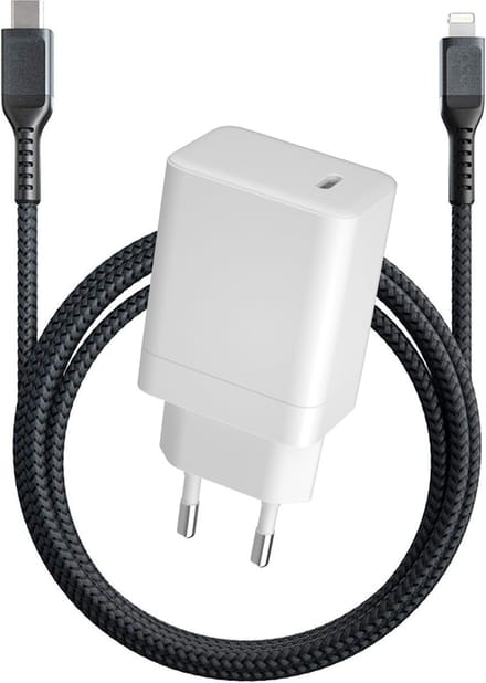 65w oplader geschikt voor iPhone / iPad + Lightning naar usb C kabel 2 meter - Snellader