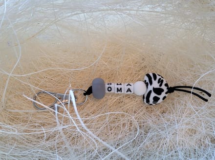 Sleutelhanger Zebra Hartje Oma