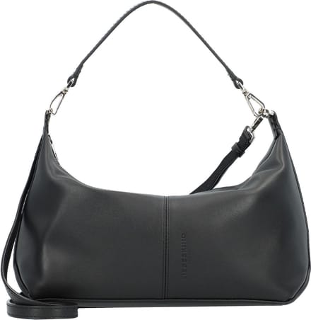 LIEBESKIND BERLIN Leren Schoudertas Paris Biker Hobo Bag Black Zwart