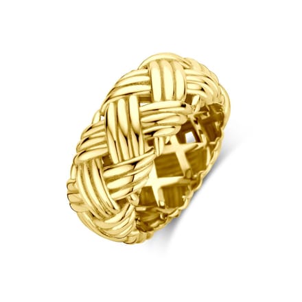 Geelgouden Knoopring 4034522 – 14 Karaat Goud 10 mm