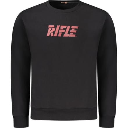 Rifle Zwart Katoenen Heren Crewneck Trui